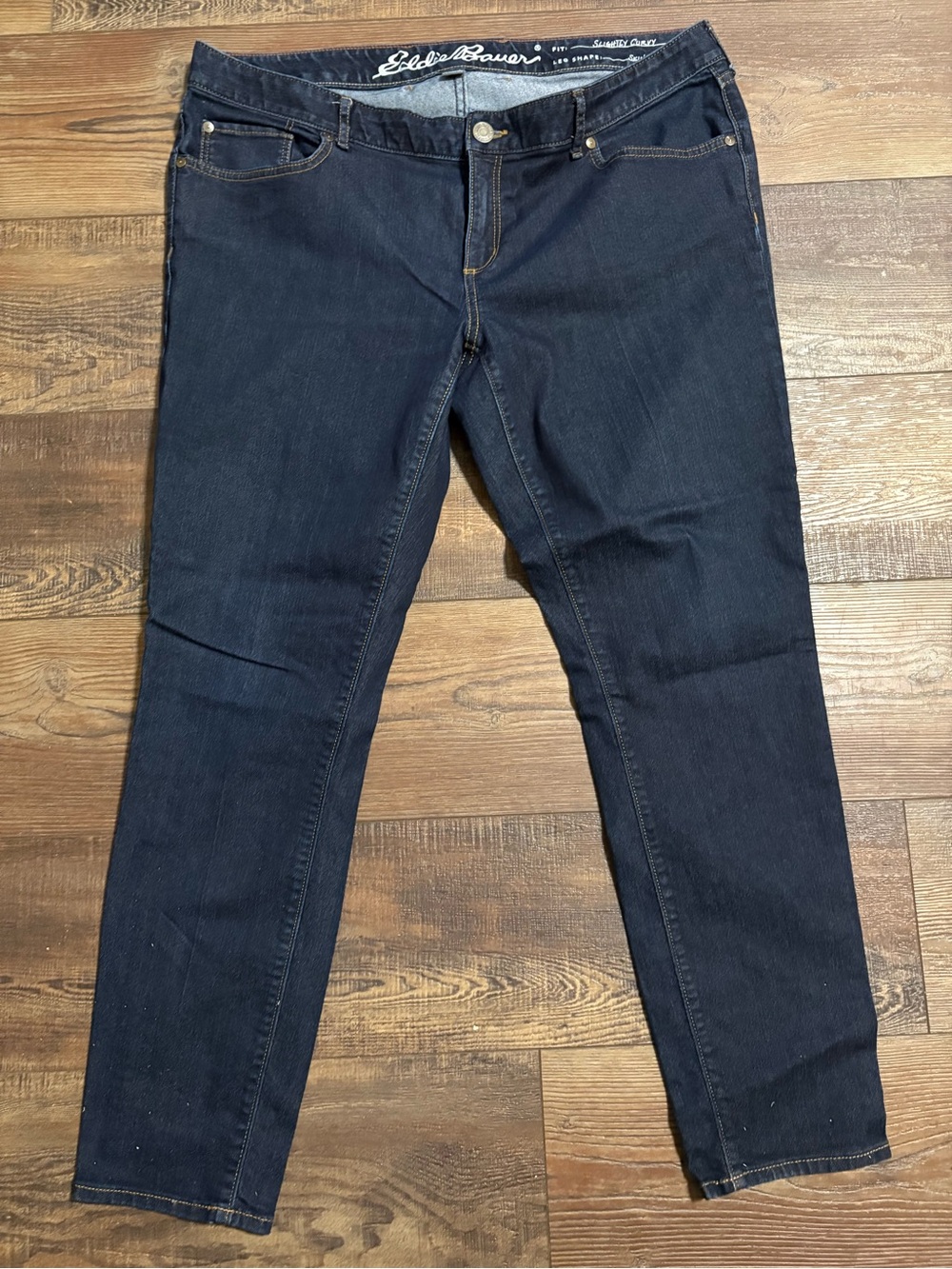 Eddie Bauer Women’s Size 16 Slightly Curvy Fit Skinny Jeans Blue Denim Stretch
